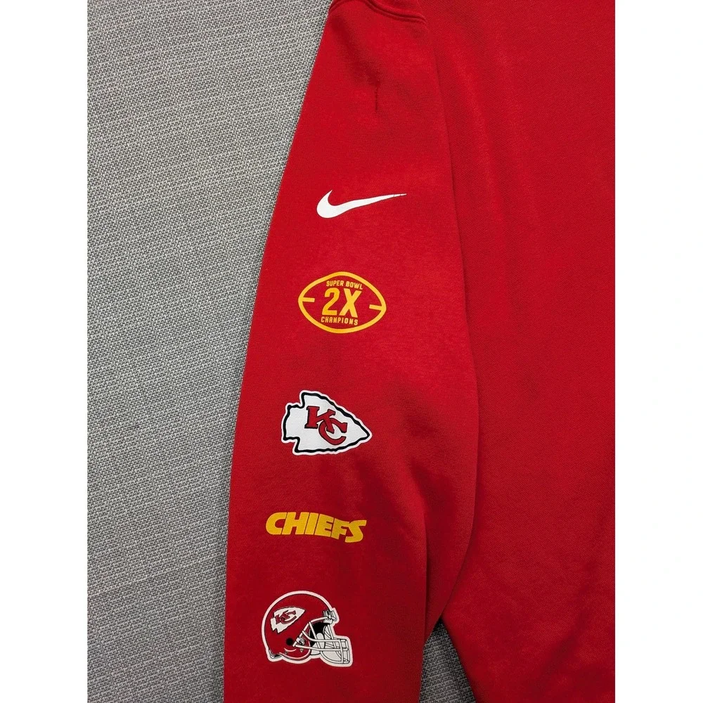 Kansas City Chiefs Hoodie Sweatshirt Mens XL Red NFL Football Nike Full Zip